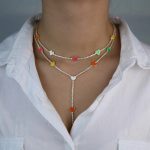 Colored Heart Enamel Necklace - Image 3